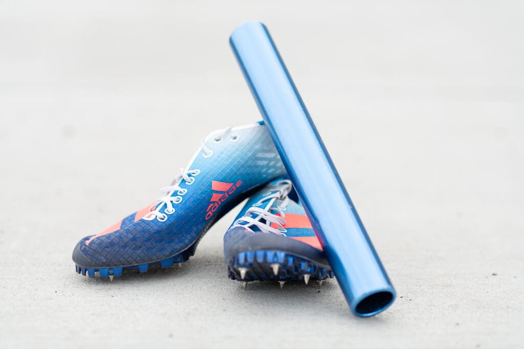 Track spikes and baton