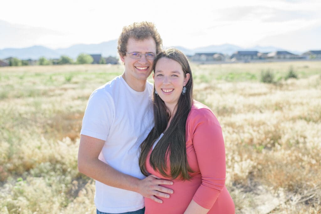 Couple smiling